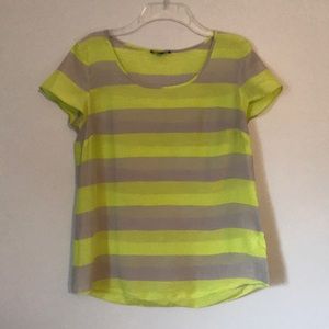 Sheer striped t-shirt.